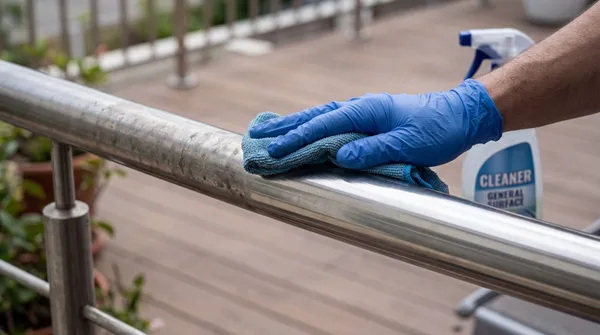 Entretien garde-corps inox